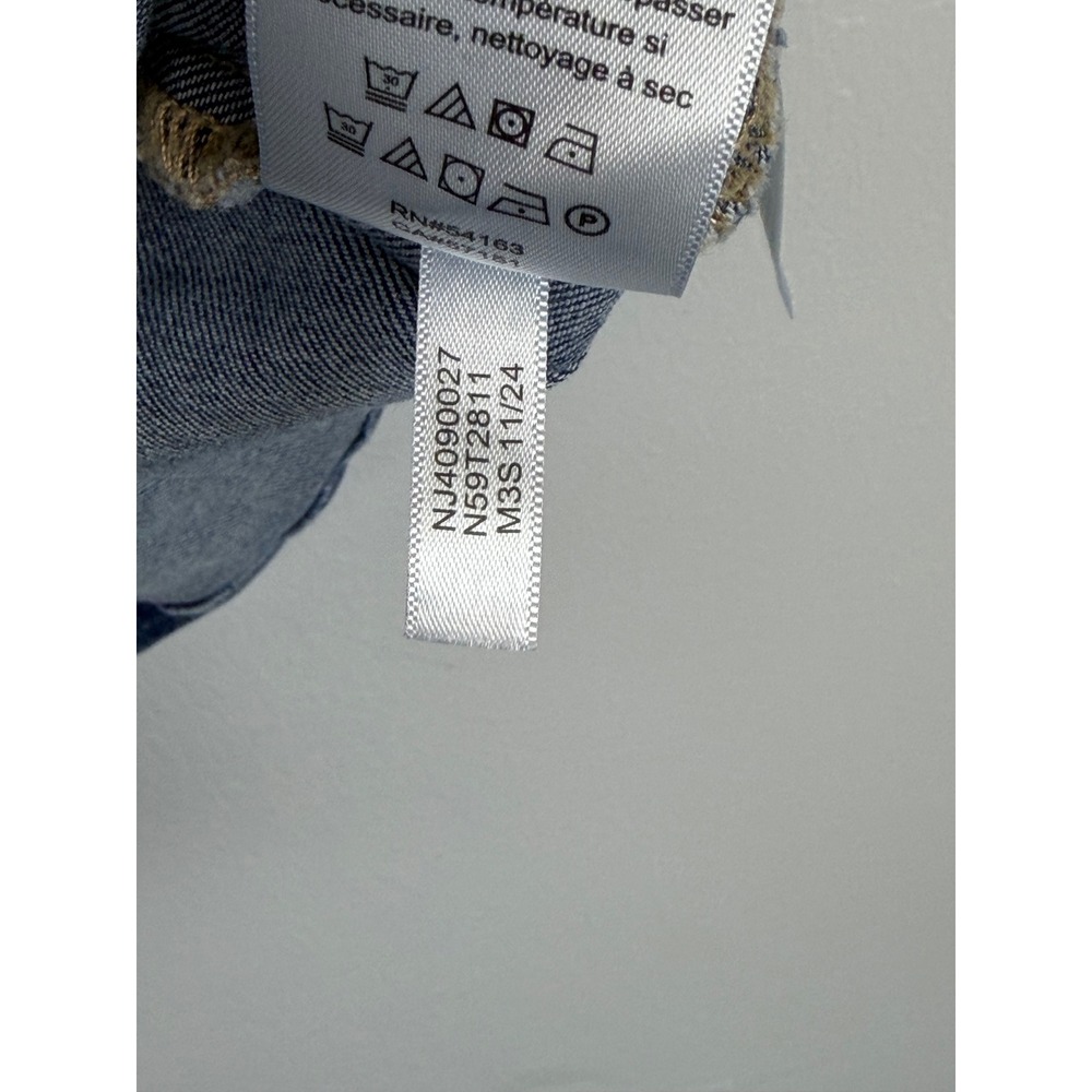 Nautica Denim Vest Button Front Blue Size Large Quiet Luxury Western Boho Top - Picture 4 of 5